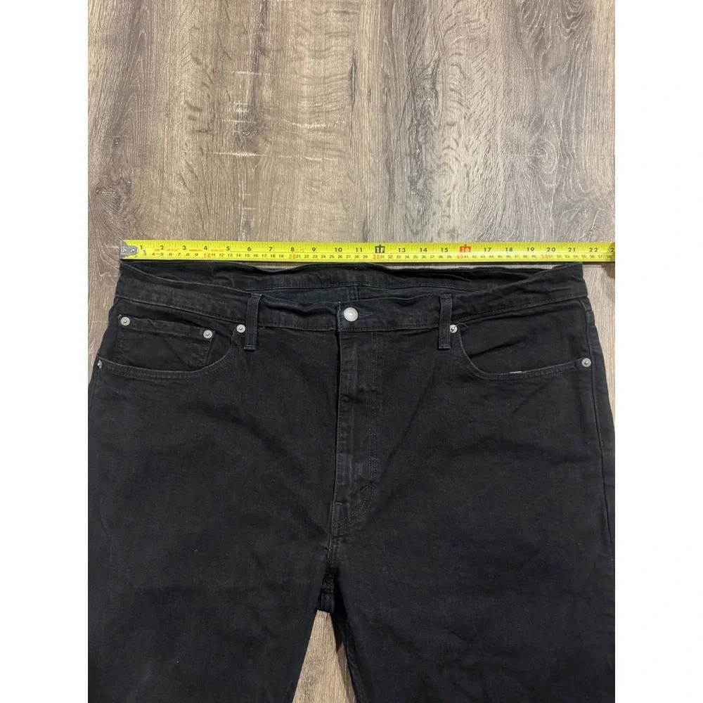 Levis 559 Relaxed Straight Jeans Mens 42x32 Black WaterLess Denim Pants